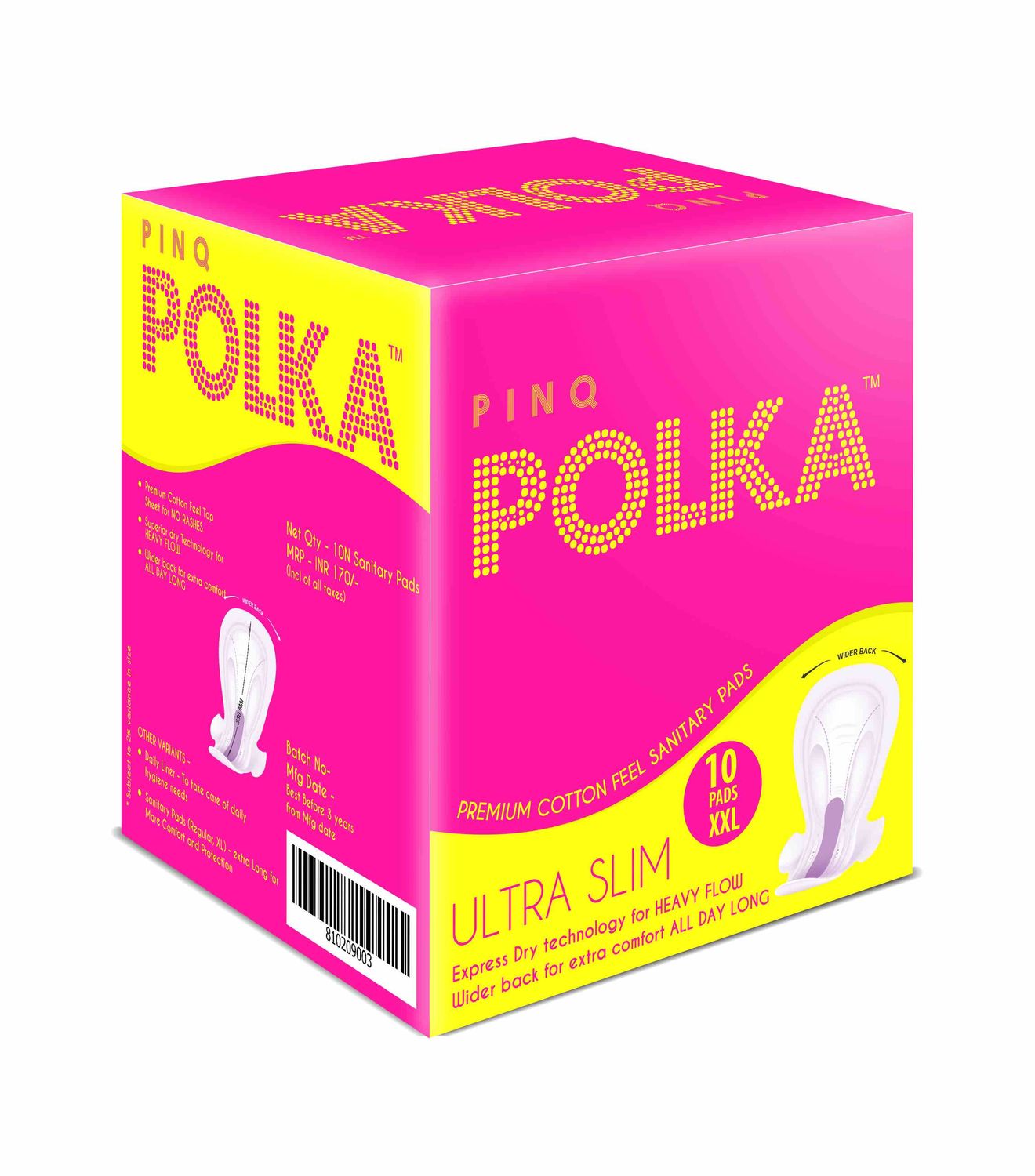Buy PINQ Polka Premium Cotton Feel Disposable Underarm Ultra Slim