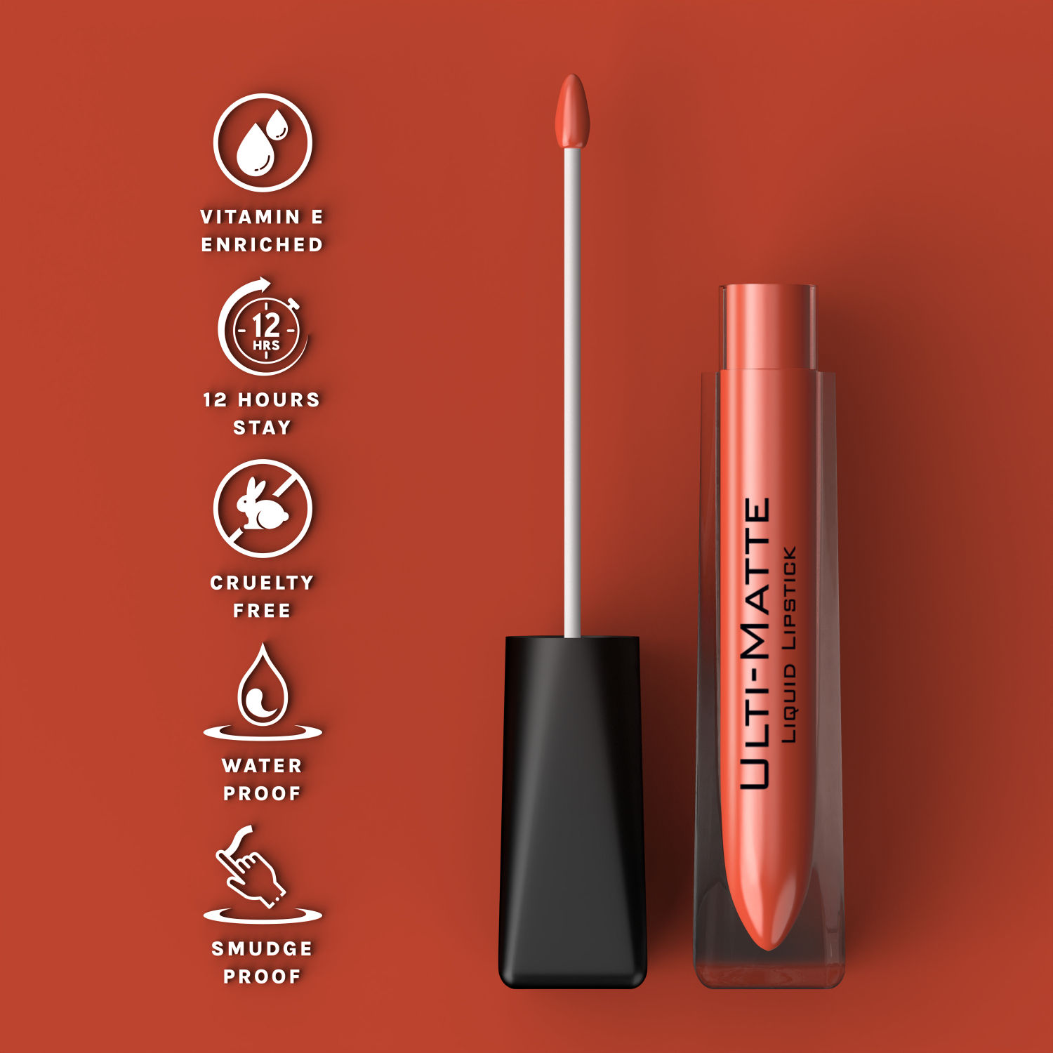 Buy Bella Voste Ulti-Matte Liquid Lipstick Funky Fire (09) (3.7 ml) - Purplle