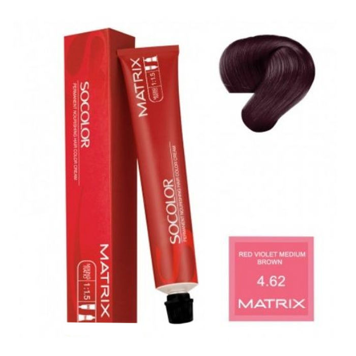 Buy Matrix So.Color 4.62Red Violet Medium Brown (90 g) - Purplle