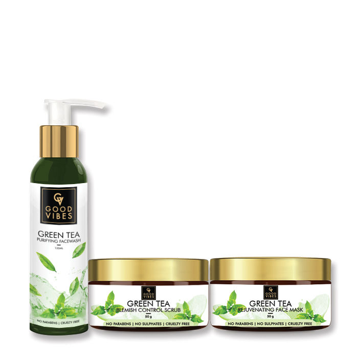 Buy Good Vibes Green Tea Skincare Combo - Purplle