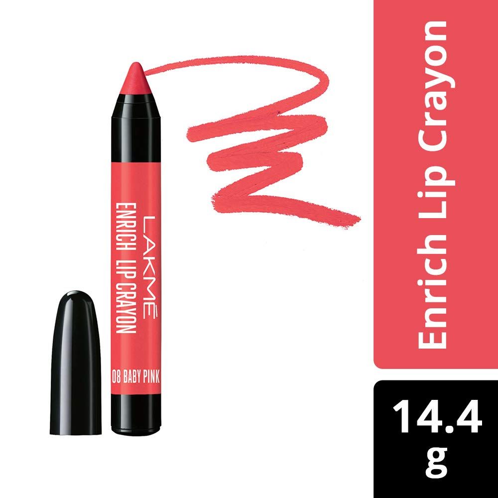Buy Lakme Enrich Lip Crayon - Baby Pink (2.2 g) - Purplle