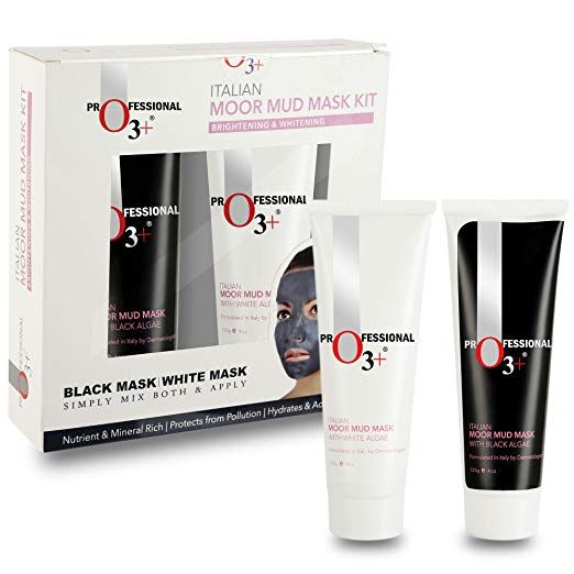 Buy O3+ Italian Moor Mud Peel Off Mask Kit with Black and White Algae Mask (120g + 120g) - Purplle
