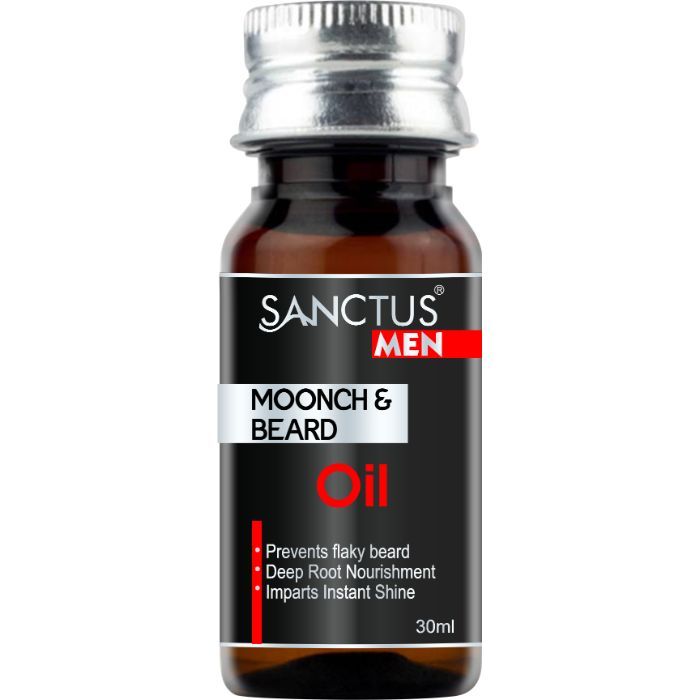 Buy Sanctus Moonch & Beard Oil (30 ml) (Enriched With Argan, Almond & Jojoba Oil) - Purplle