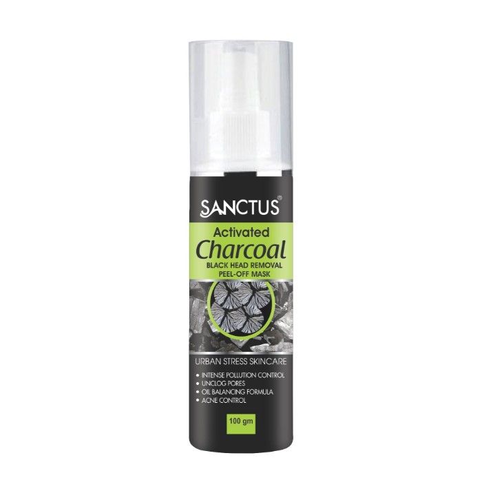 Buy Sanctus Activated Charcoal Black Head Removal Peel - Off Mask (Advanced Oil Control Formula) (100 g) - Purplle
