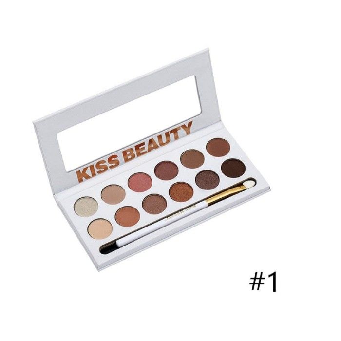 Buy Kiss Beauty KBSHADOW 12 Colors Eyeshadow Palette (01) - Purplle