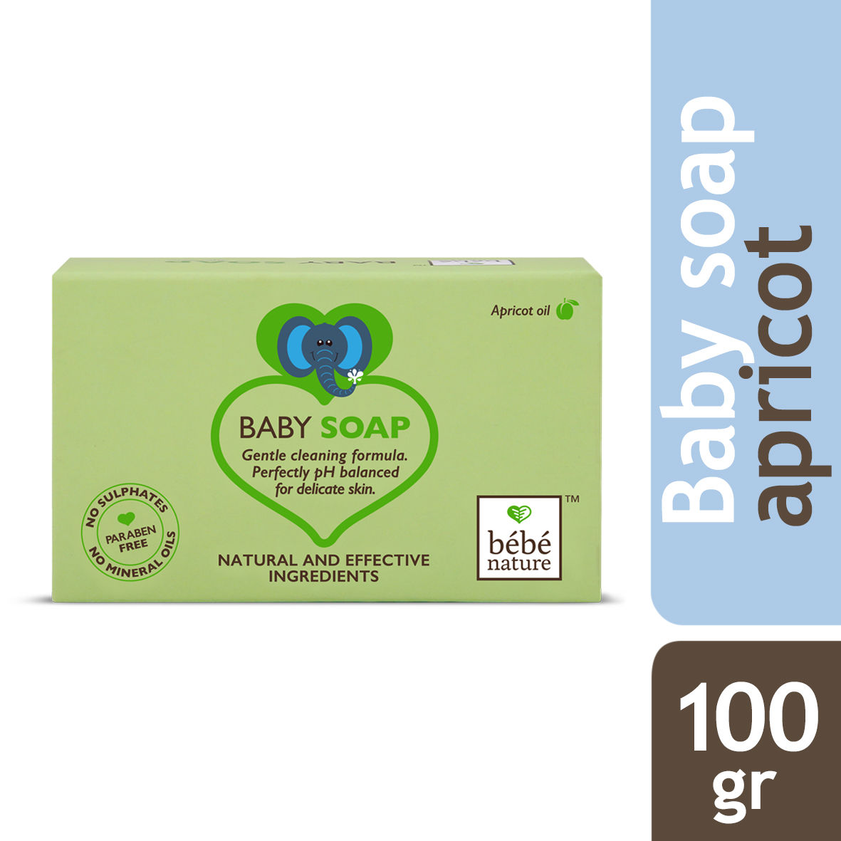 Buy Bebe Nature Natural 100% Veg Baby Soap With Apricot Oil (100 g) - Purplle