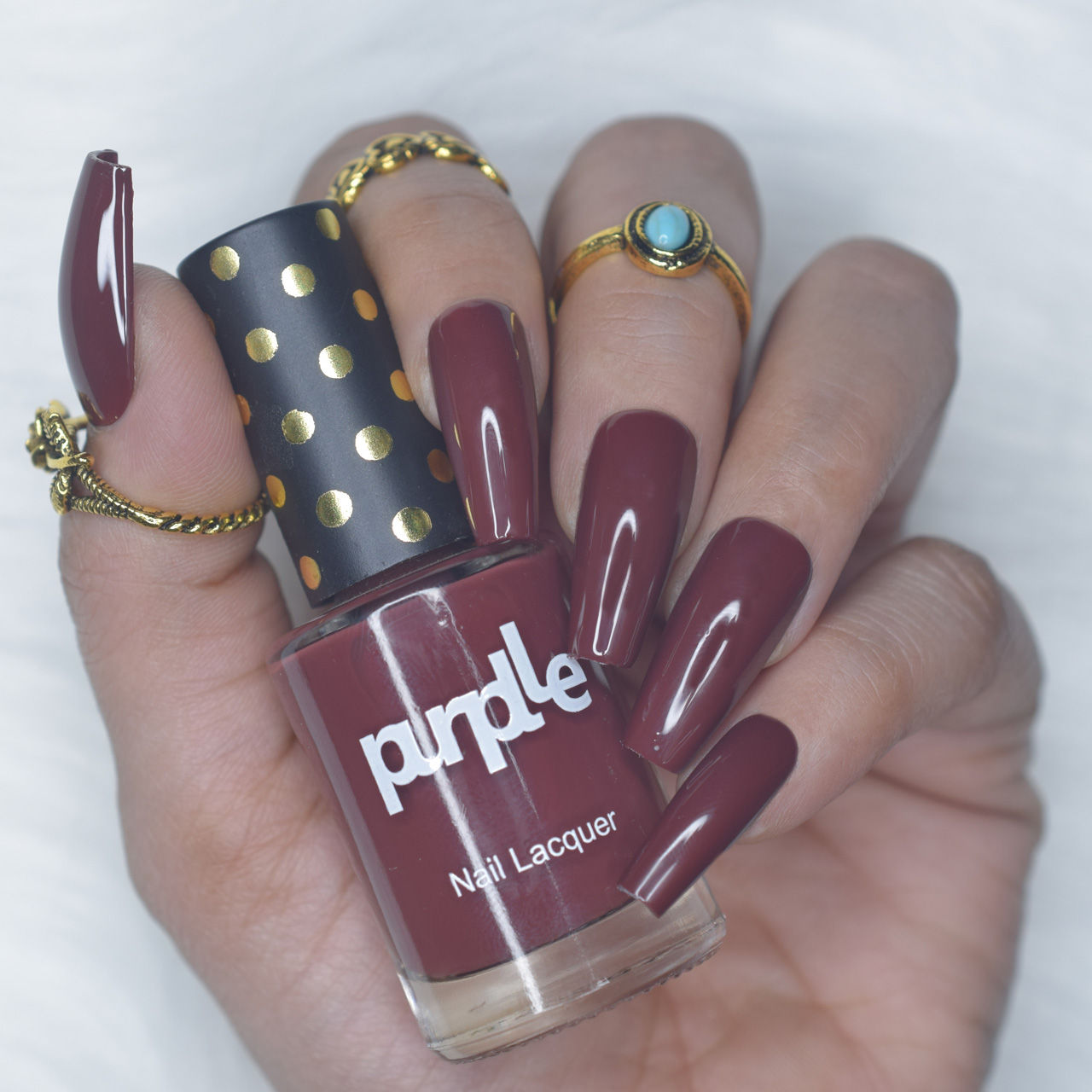 Buy Purplle Nail Lacquer, Maroon, Creme - High On Squats 2 (9 ml) - Purplle