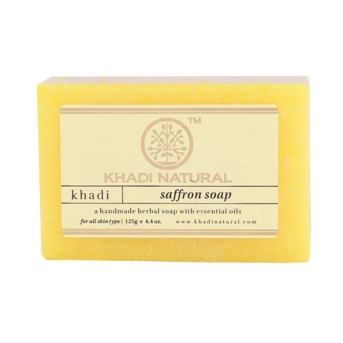 Buy Khadi Natural Ayurvedic Saffron Soap (125 g) - Purplle
