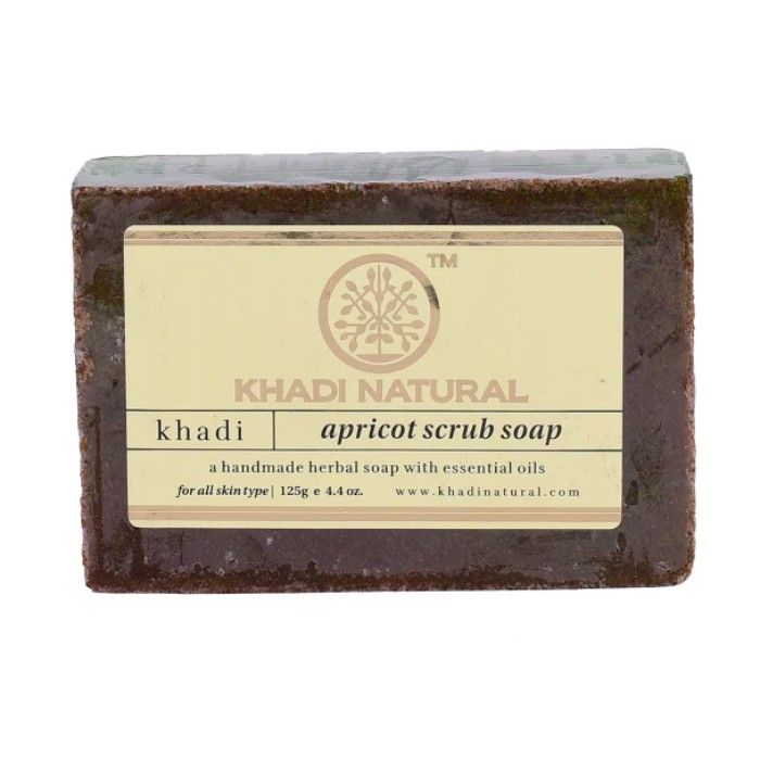 Buy Khadi Natural Ayurvedic Apricot Scrub Soap (125 g) - Purplle