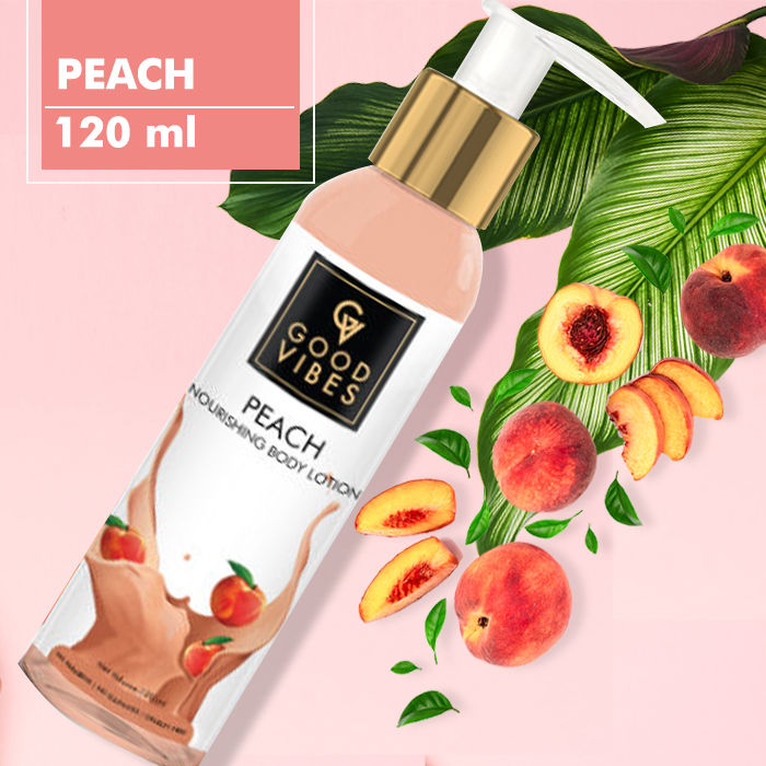 Buy Good Vibes Nourishing Body Lotion - Peach (120 ml) - Purplle