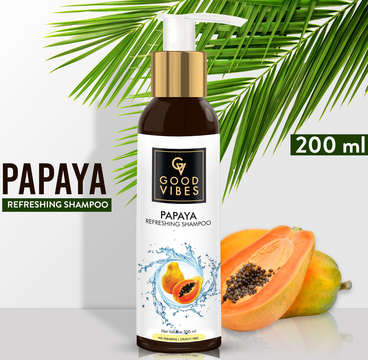 Buy Good Vibes Refreshing Shampoo - Papaya (200 ml) - Purplle