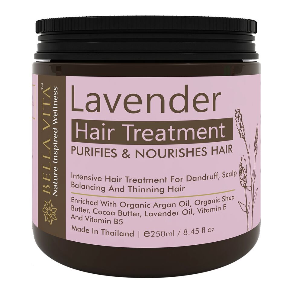 Buy Lavender AntiDandruff Hair Cream Pack Masque Treatment, 250 ml With Organic Argan Oil & Shea Butter | Scalp PH Balancing & Thin Hair | SLES & Paraben Free | Intense Hydration - Purplle