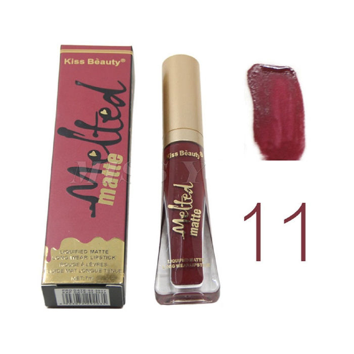 Buy Kiss Beauty Melted Matte Liquified Long Lasting Lipgloss Lipstick (Shade 11) - Purplle