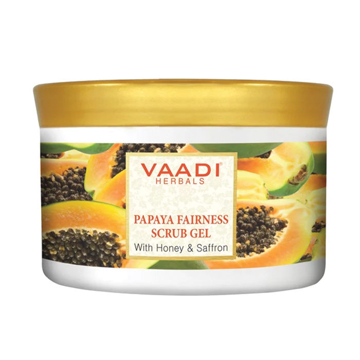 Buy Vaadi Herbals Papaya Fairness Scrub Gel With Honey & Saffron (500 g) - Purplle