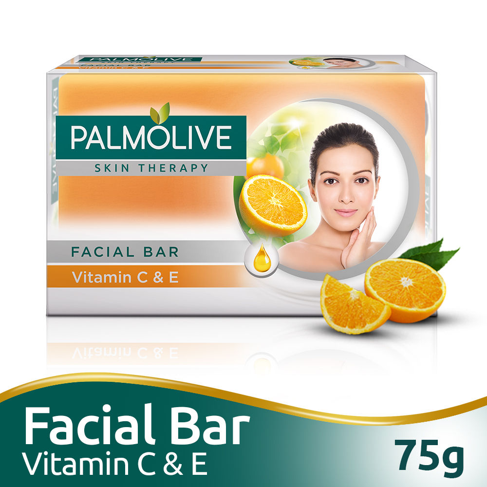 Buy Palmolive Skin Therapy Soap Bar with Vitamin C & E (75 g) - Purplle