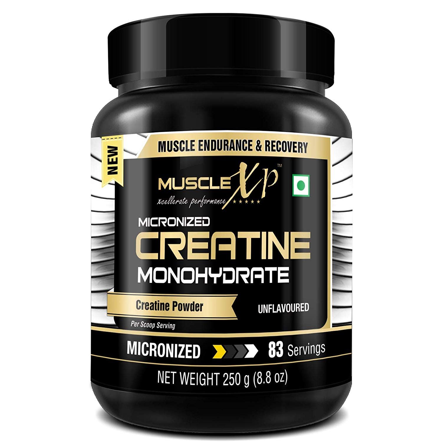 Buy MuscleXP Micronized Creatine Monohydrate Powder Unflavored, 250g (8.8oz) - 83 Servings - Purplle