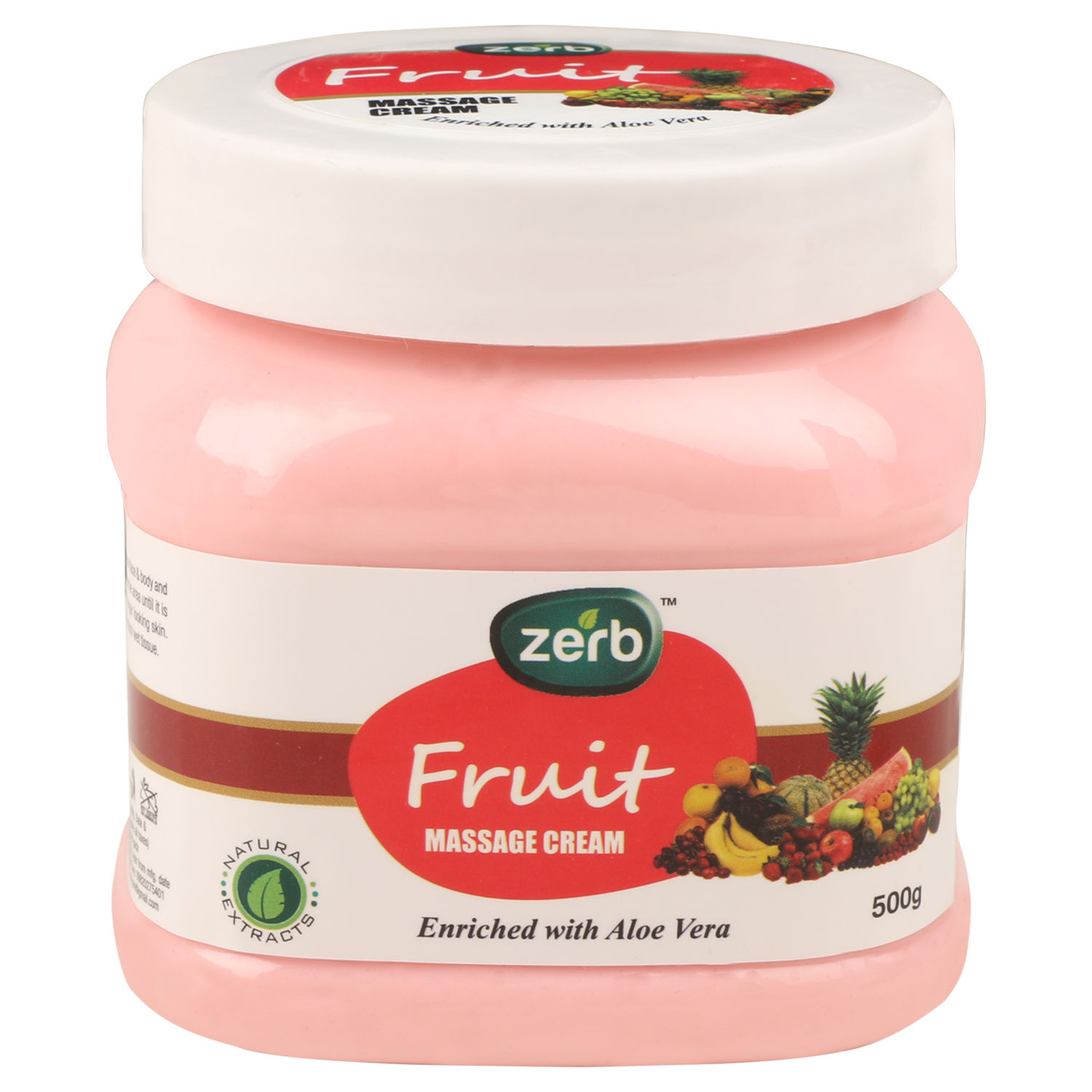 Buy Zerb Fruit Face And Body Massage Cream For Softer And Smoother Glowing Skin (500 g) - Purplle