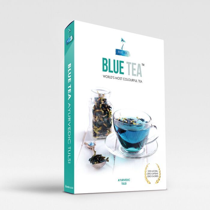Buy Blue Tea Ayurvedic Tulsi | 24Cups - 12 Teabags - Purplle