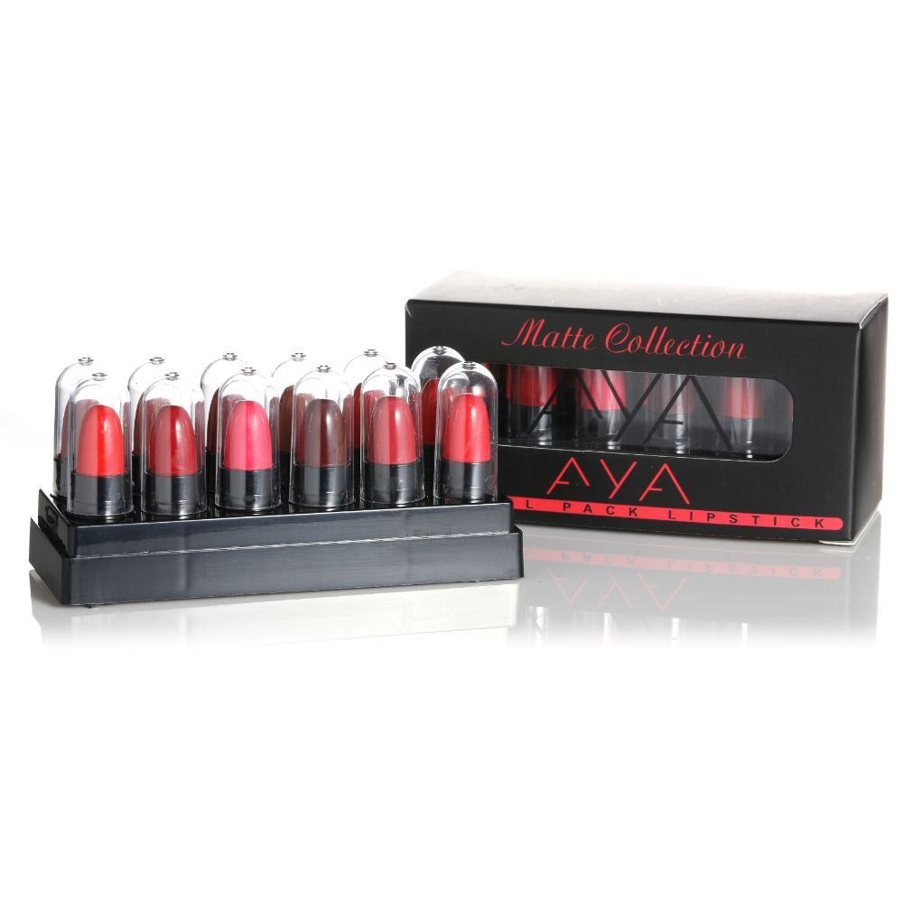 Buy AYA Super Matte Mini Lipstick - Set of 12 - Purplle