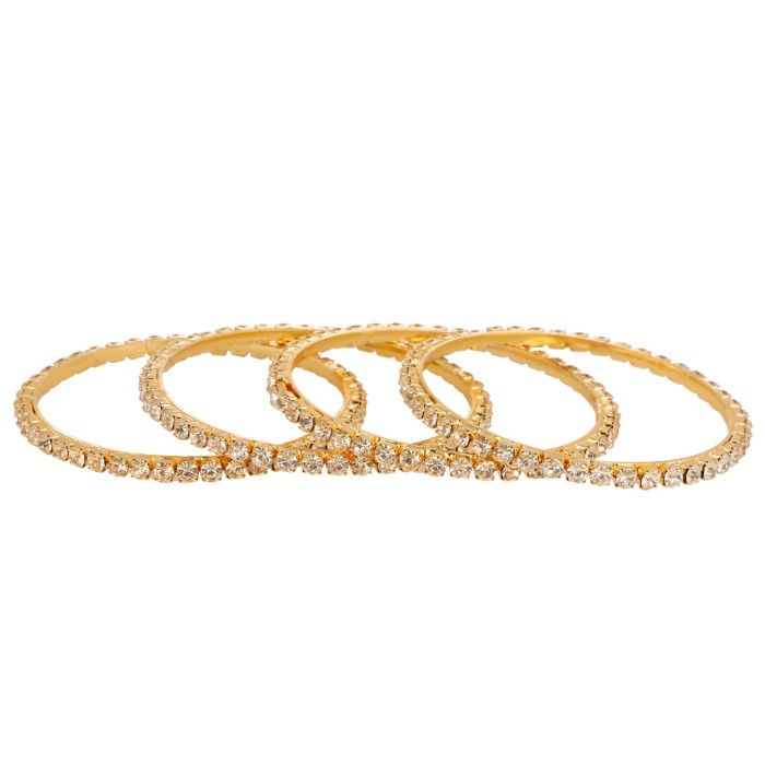 Buy Kord Store Fashion Jewellery Traditional Gold Plated Bangles Set For Girls And Women (Size -28) KSBAN50025 - Purplle