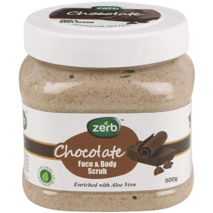 Buy Zerb Gentle Exfoliating Chocolate Face and Body Scrub|Dead Skin Remover and Revitalise Healthy Skin Glow (500 g) - Purplle