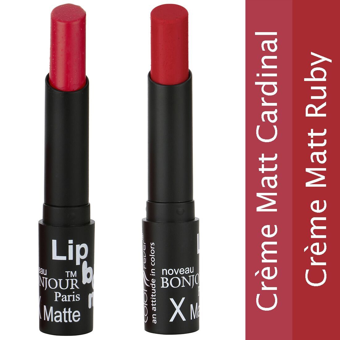 Buy Bonjour Paris Super-Matt Lipstick - Cardinal / Ruby (7 g) - Purplle