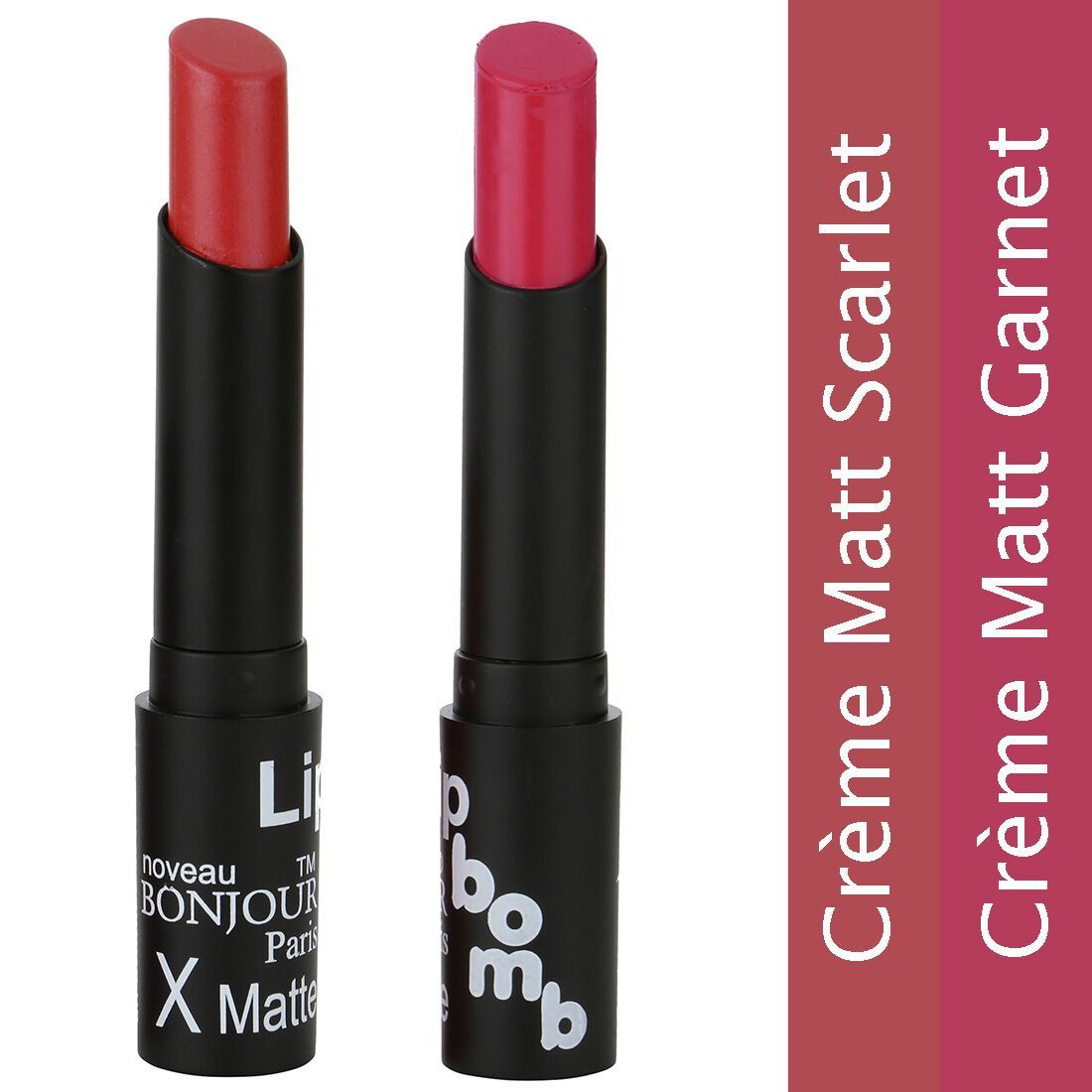 Buy Bonjour Paris Super-Matt Lipstick - Scarlet/Garnet (7 g) - Purplle
