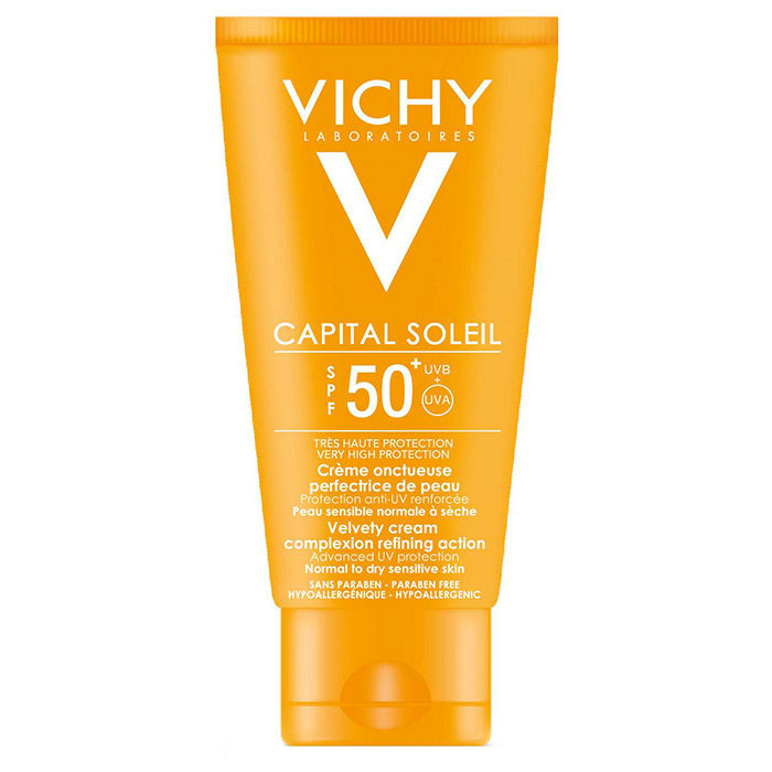 Buy Vichy Capital Soleil Velvety Cream SPF 50+ UVB UVA (50 ml) - Purplle