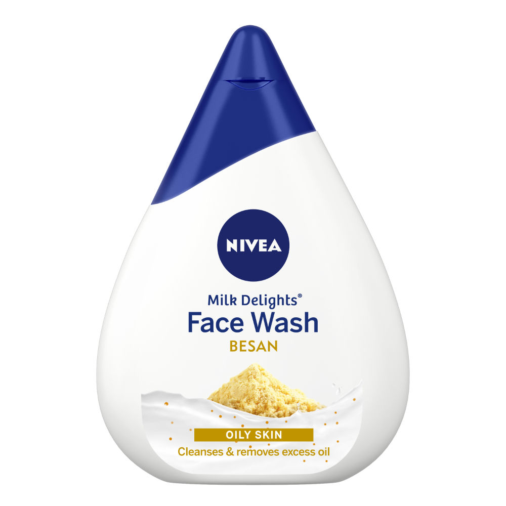 Buy NIVEA Face Wash Milk Delights Fine Gramflour Oily Skin 50ml - Purplle