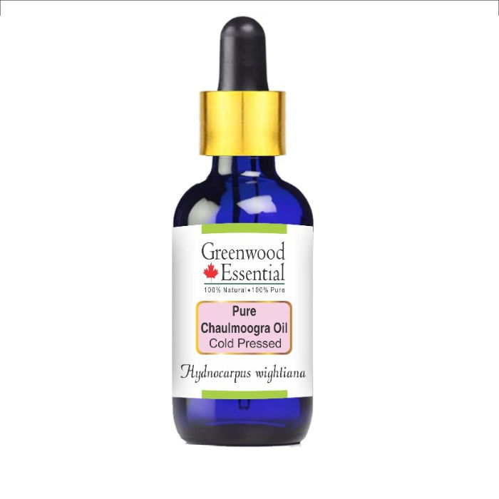 Buy Greenwood Essential Pure Chaulmoogra Oil (Hydnocarpus wightiana) with Glass Dropper 100% Natural Therapeutic Grade Cold Pressed (100 ml) - Purplle