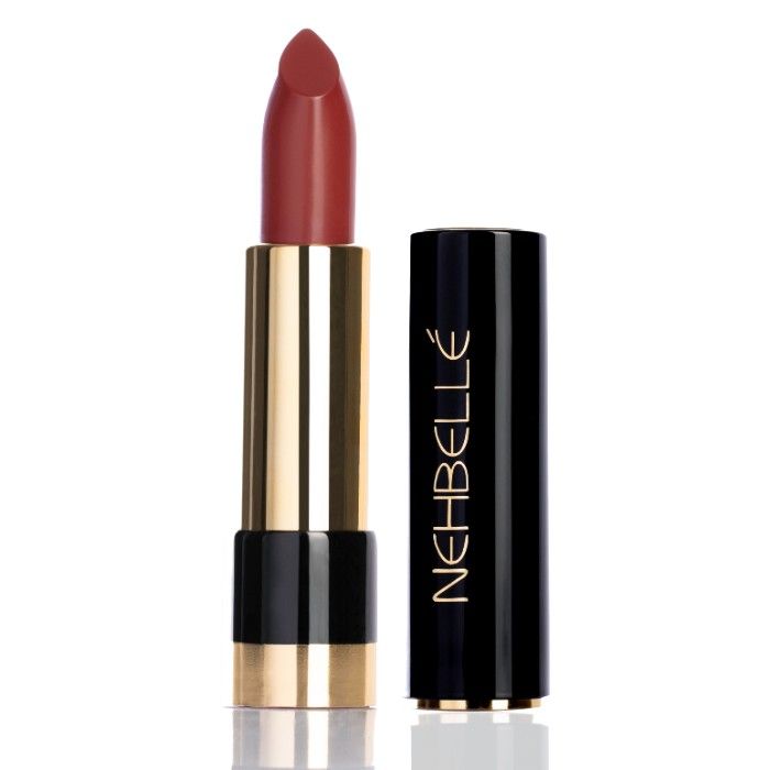 Buy Nehbelle Lipstick Gold Collection 006 Bugaboo Red, Dark Brown Red, Mahogany Wine Brown, 0.14 Ounce (4.2 g) - Purplle