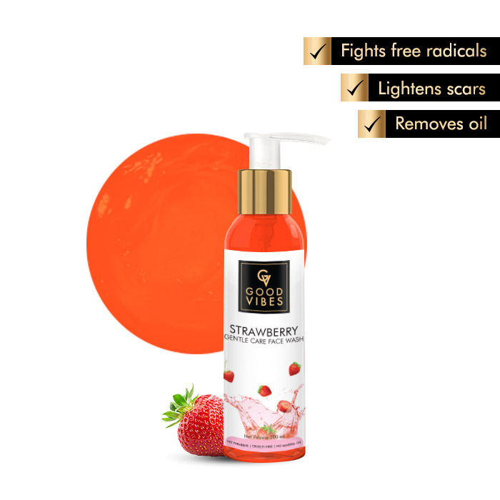 Buy Good Vibes Gentle Care Face Wash - Strawberry (200 ml) - Purplle