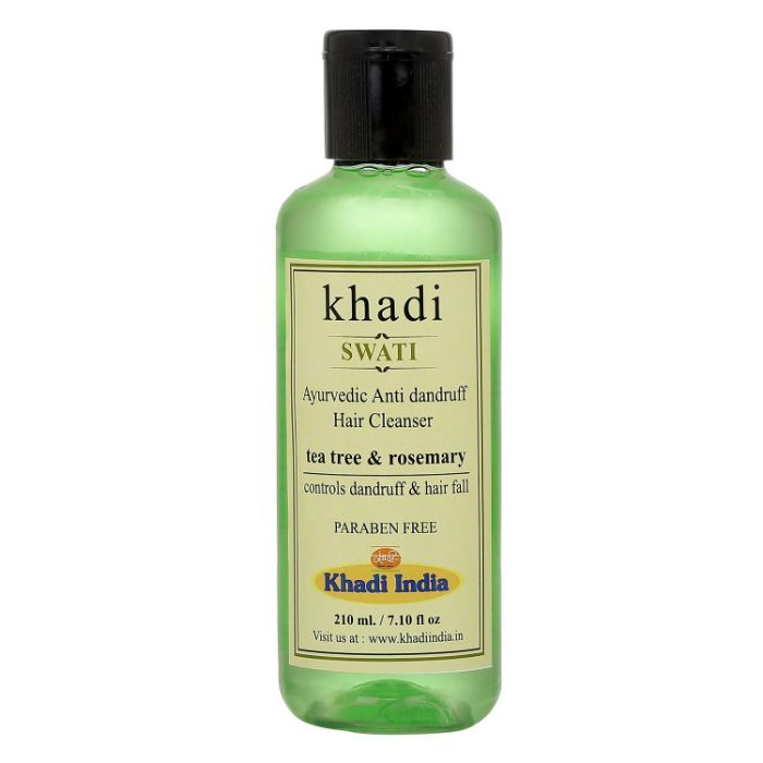 Buy Khadi Ayurvedic Anti Dandruff Hair Cleanser With Tea Tree & Rosemary (210 ml) By Swati Gramodyog - Purplle