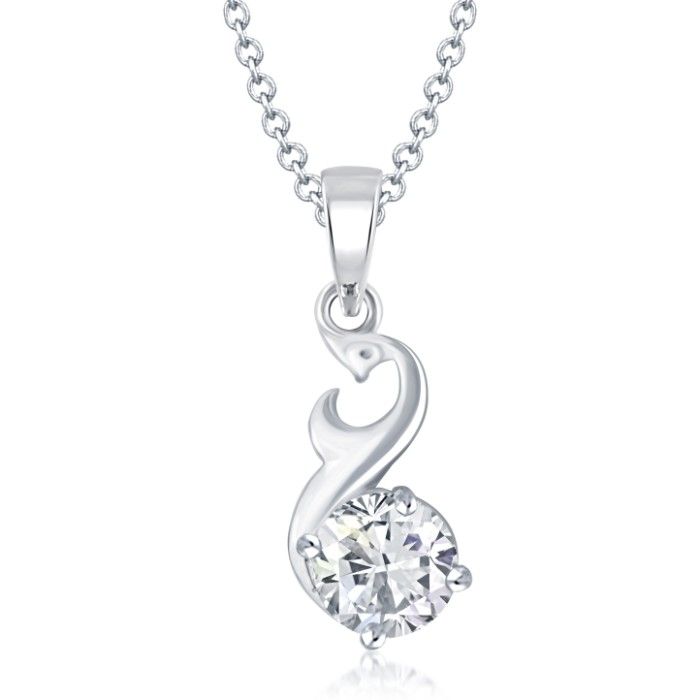 Buy Srikara Alloy Glam Star Rhodium Plated Solitaire Fashion Jewelry Pendant Chain - SKP1063R - Purplle