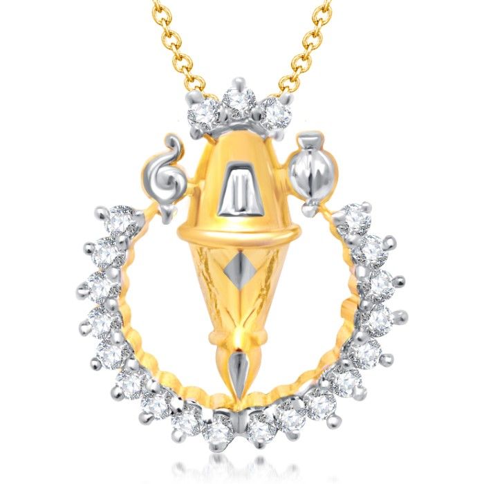 Buy Srikara Alloy Gold Plated CZ / AD Fashion Jewellery Pendant with Chain - SKP1138G - Purplle