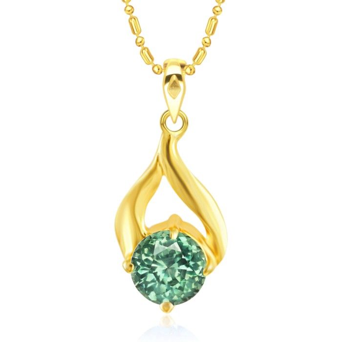 Buy Srikara AlloyAnchor Drop Green Solitaire Fashion Jewellery Pendant with Chain - SKP2886G - Purplle