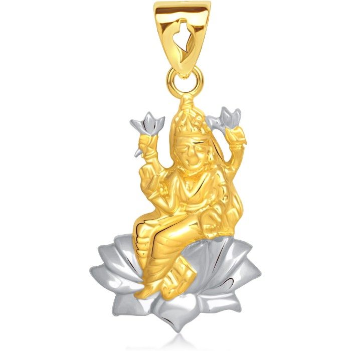 Buy Srikara Alloy Gold Plated CZ/AD Goddess Saraswati Fashion Jewelry Pendant Chain - SKP1438G - Purplle