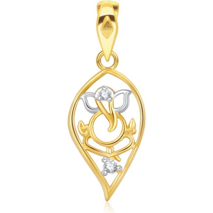 Buy Srikara Alloy Gold Plated CZ / AD Rudrapriya Fashion Jewelry Pendant with Chain - SKP1897G - Purplle
