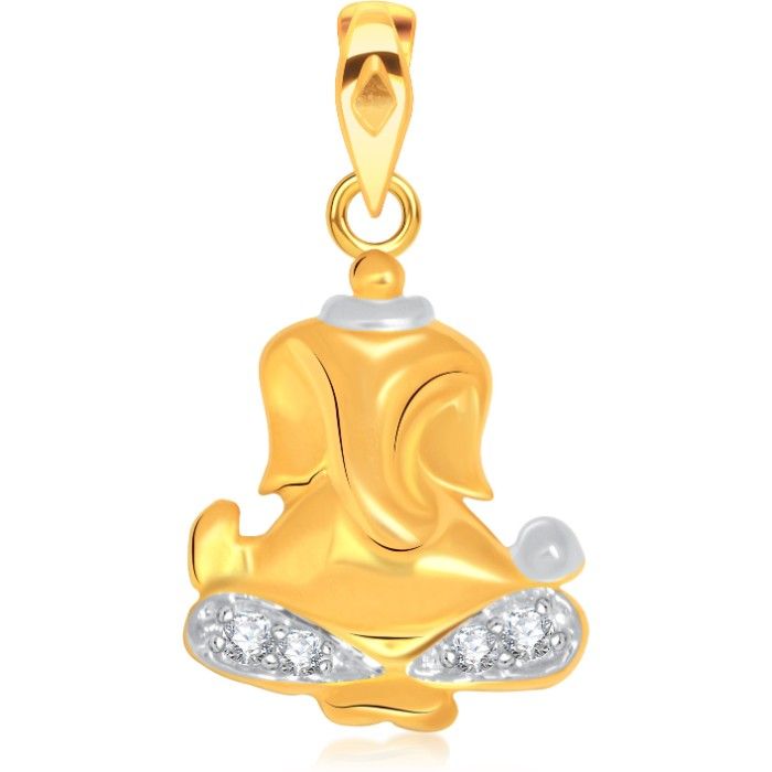 Buy Srikara Alloy Gold Plated CZ / AD Gajvadna Fashion Jewellery Pendant with Chain - SKP1557G - Purplle