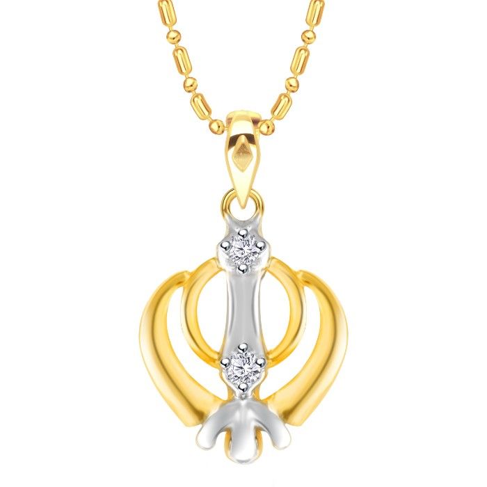 Buy Srikara Alloy Brass Gold Plated CZ/AD Antique Drop Heart Fashion Jewelry Pendant - SKP2848G - Purplle