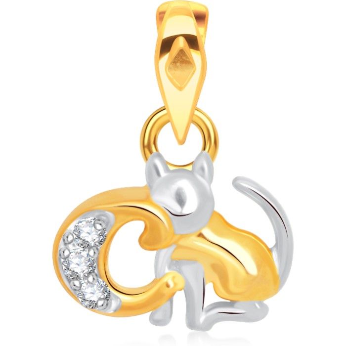 Buy Srikara Alloy Gold Plated CZ/AD Initial Letter C Fashion Jewellery Pendant Chain - SKP1528G - Purplle