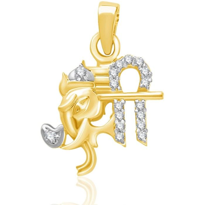 Buy Srikara Alloy Gold Plated CZ/AD Shree Ganesh Fashion Jewelry Pendant with Chain - SKP1524G - Purplle