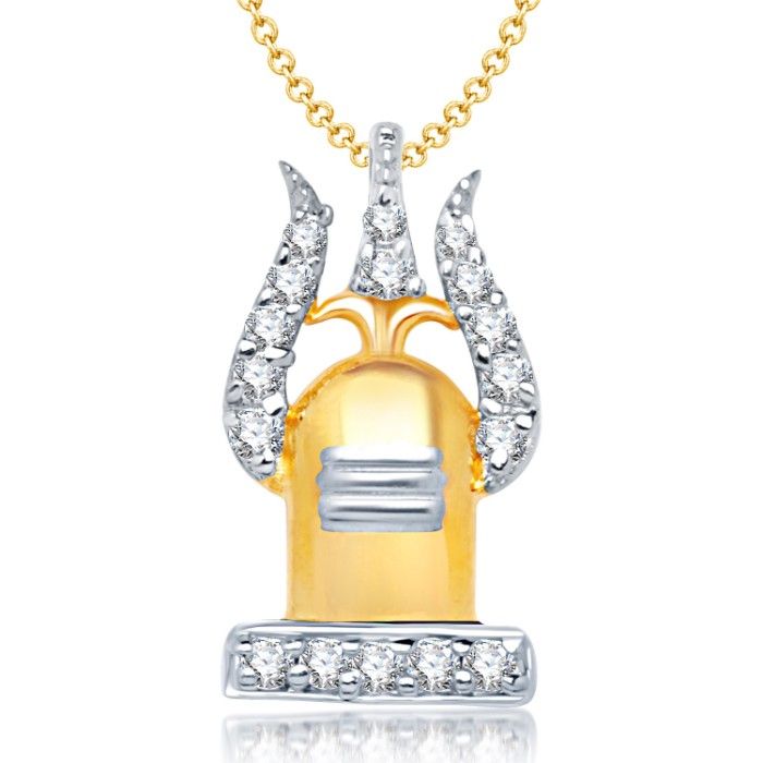 Buy Srikara Alloy Gold Plated CZ / AD Fashion Jewellery Pendant with Chain - SKP1134GA - Purplle