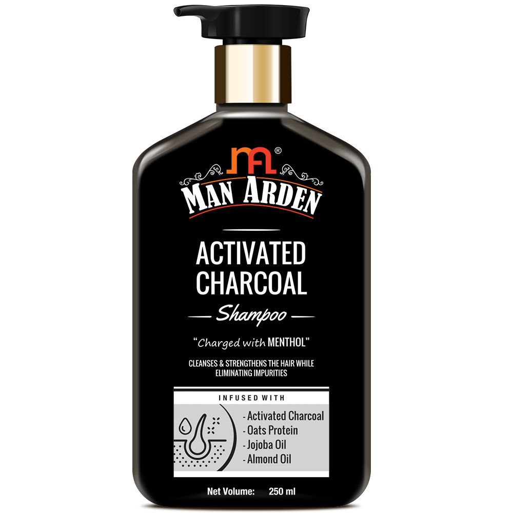 Buy Man Arden Activated Charcoal Shampoo With Argan Oil (No Sulphate, Paraben or Silicon), 250ml - Purplle