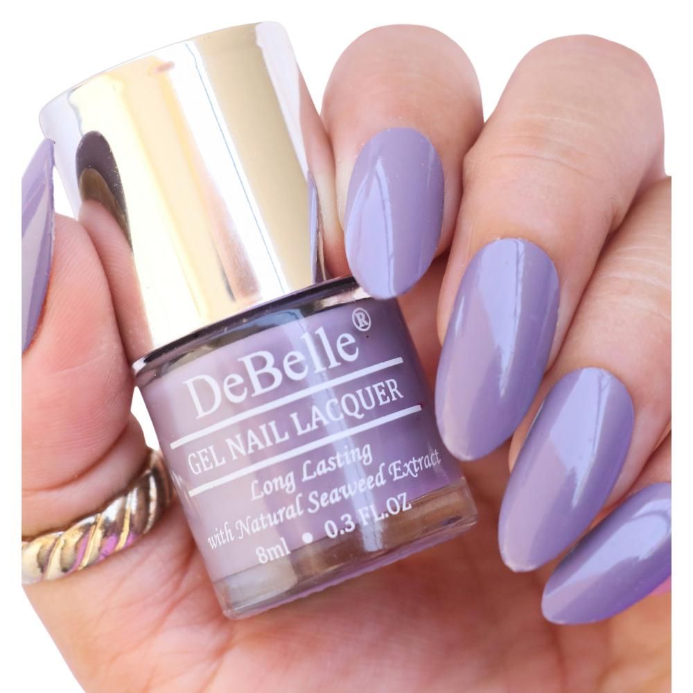 Buy DeBelle Gel Nail Lacquer Creme Viola Dew - Pastel Violet, (8 ml) - Purplle