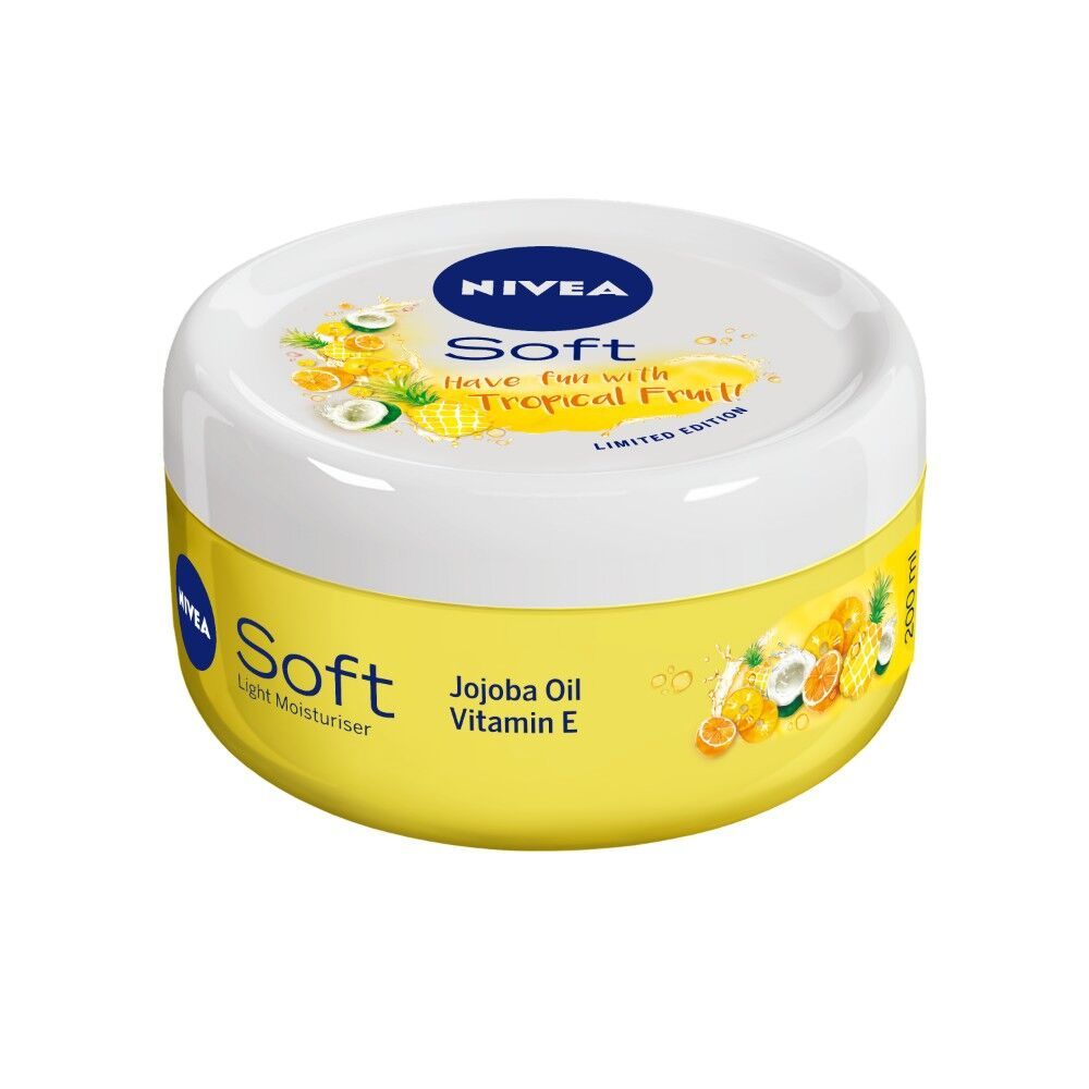 Buy NIVEA Soft Light Moisturising Cream Tropical Fruit 200ml - Purplle