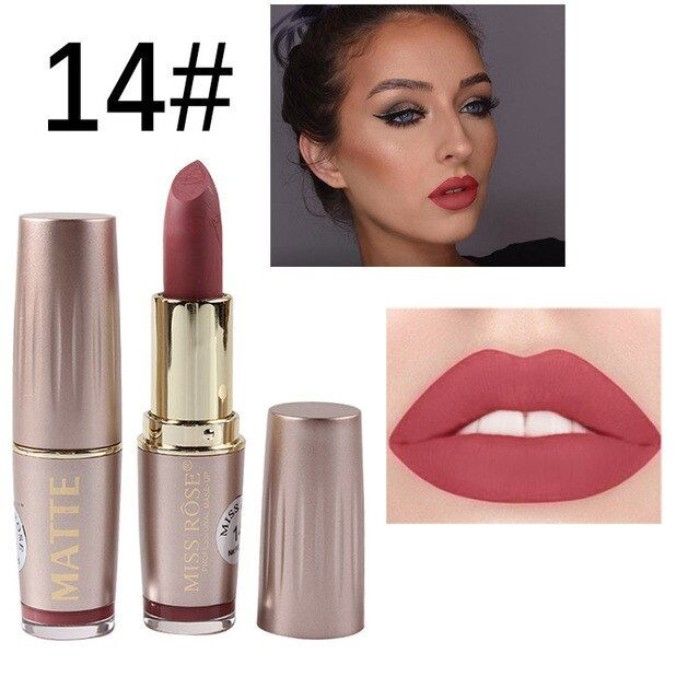 Buy Miss Rose Metalic Lipstick Matte Color 7301-030I 14 (3.4 g) - Purplle
