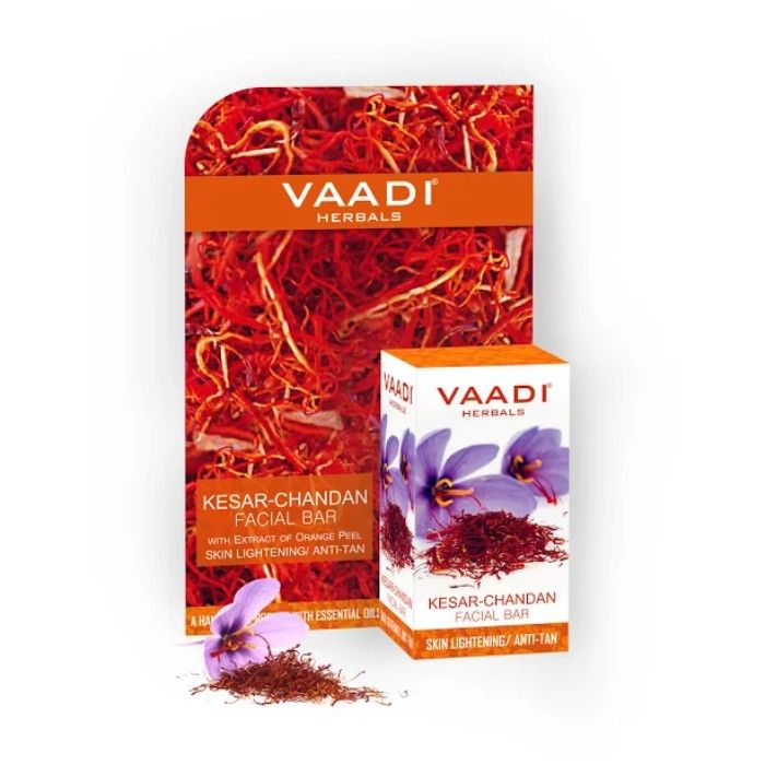 Buy Vaadi Herbals Kesar Chandan Facial Bar with Extract Orange Peel (25 g) - Purplle