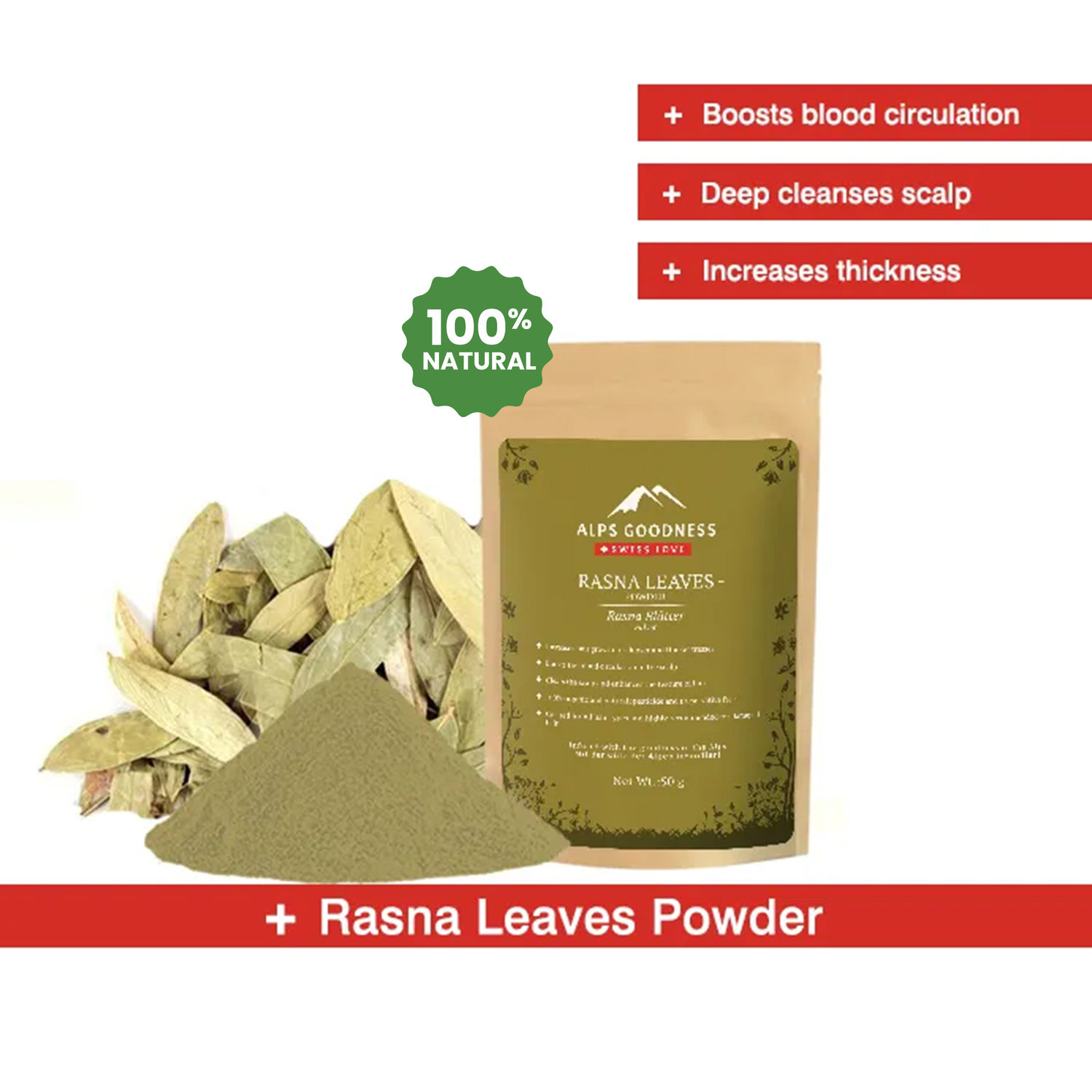 Buy Alps Goodness Powder - Rasna Leaves (50 g) - Purplle