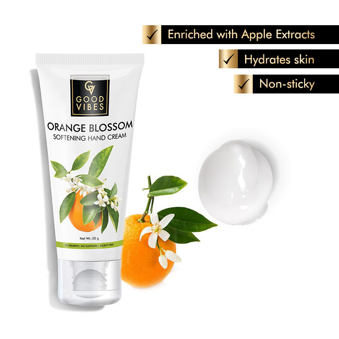 Buy Good Vibes Softening Hand Cream - Orange Blossom (50 gm) - Purplle
